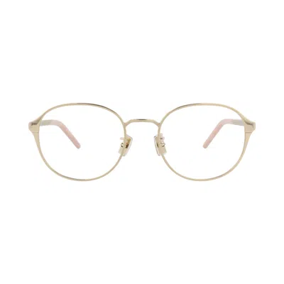 Pre-owned Kenzo Round-frame Metal Optical Frames 'gold/transparent' | Men's Size Onesize