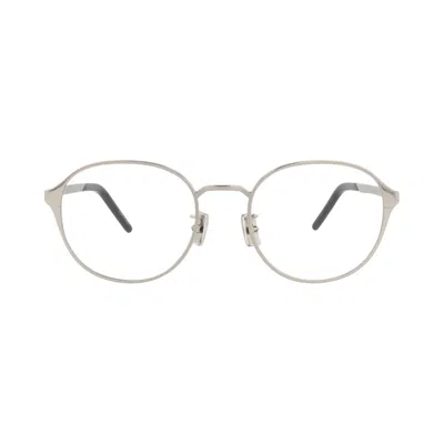 Pre-owned Kenzo Round-frame Metal Optical Frames 'palladium/transparent' | Silver | Men's Size Onesize