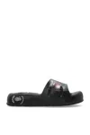 Kenzo Tiger Pool Mules In Black