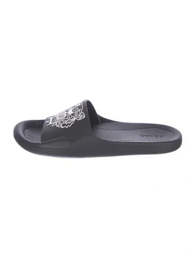 Pre-owned Kenzo Rubber Graphic Print Slides In Multi
