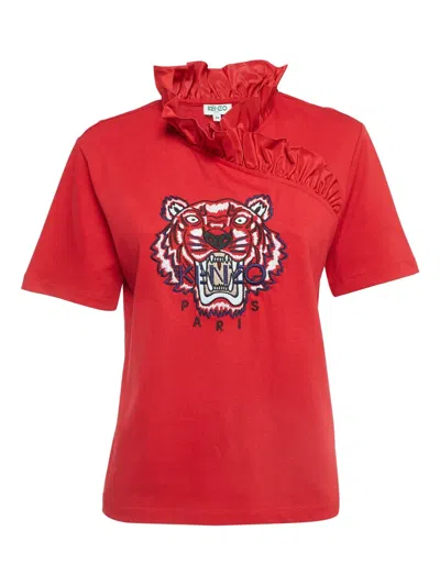 Pre-owned Kenzo Ruffled Tiger Top
