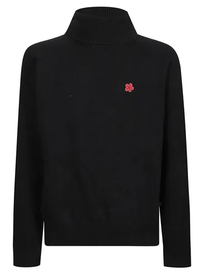 Kenzo Rws Boke Flower Turtle Neck Sweater In J Noir