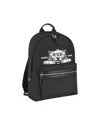 Kenzo Top Handle Backpack With Front Zip Pocket In Black