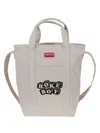 Kenzo Logo-patch Tote Bag In Ecru
