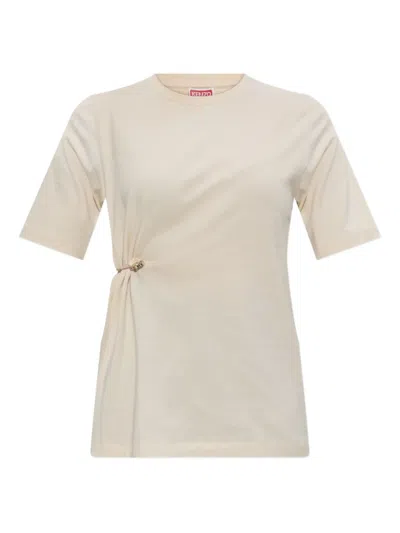 Kenzo Safety Pin-detail Gathered T-shirt