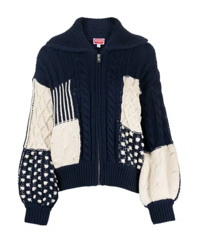 Kenzo Sailor Bubble Cardigan In Black