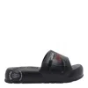 Kenzo Tiger Pool Mules In Black