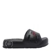 Kenzo Women Logo Puffer Slide In Black