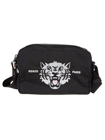 Kenzo Happy Tiger Crossbody Bag In Black