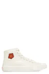 Kenzo Embroidered-logo Hi-top Sneakers In Creme