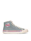 Kenzo School Logo High-top Sneakers In Gray
