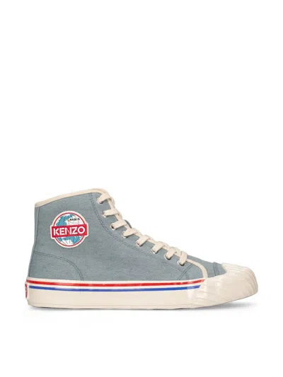 KENZO KENZO SCHOOL LOGO HIGH-TOP SNEAKERS