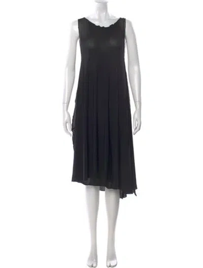 Pre-owned Kenzo Scoop Neck Knee-length Dress In Black