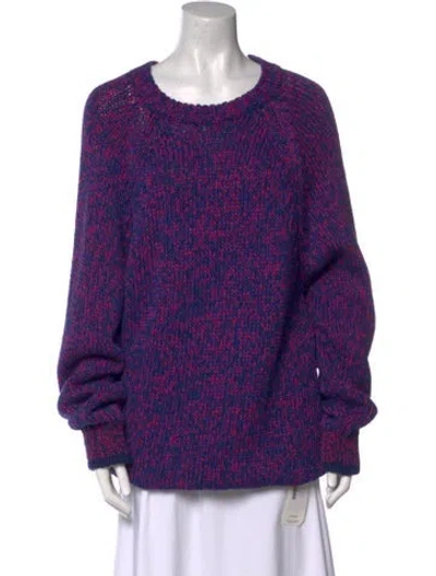 Pre-owned Kenzo Scoop Neck Sweater In Purple