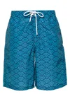 Kenzo Long Boardshort In Blue