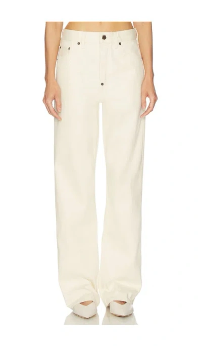 Kenzo Selvedge Raw Denim Pants In White