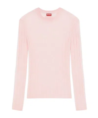 Kenzo Semi-sheer Jumper In Pink