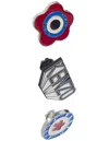 Kenzo Set Of Three Badges In Multicolor