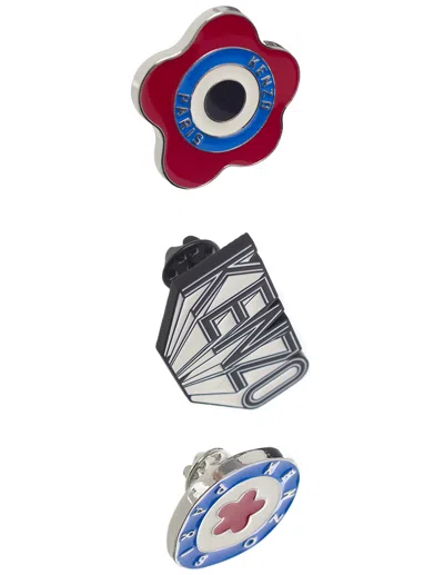 Kenzo Set Of Three Badges In Multicolor