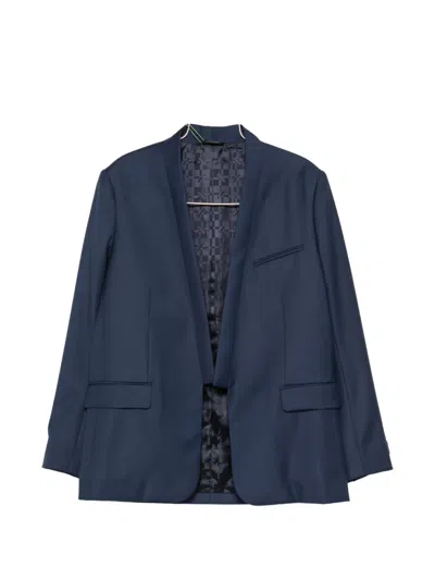 Kenzo Shawl-lapel Jacket In Blue