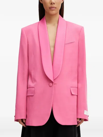 Kenzo Shawl-lapel Single-breasted Blazer In Pink