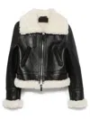 Kenzo Shearling-trim Jacket In 黑色
