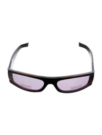 Pre-owned Kenzo Shield Tinted Sunglasses In Black