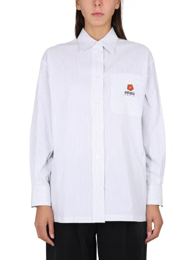 Kenzo Shirt Boke Flower In Bianco