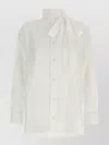 Kenzo Lavalliere Collar Shirt In White