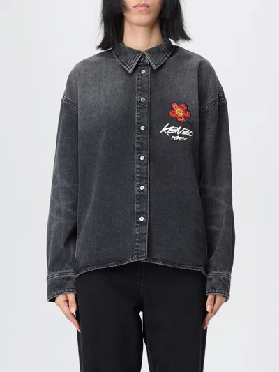 KENZO SHIRT KENZO WOMAN COLOR GREY,H39696020