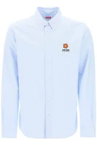 Pre-owned Kenzo Shirt Oxford Bok? Flower Fd55ch4109lo Azure Sz.41 64 In Blue