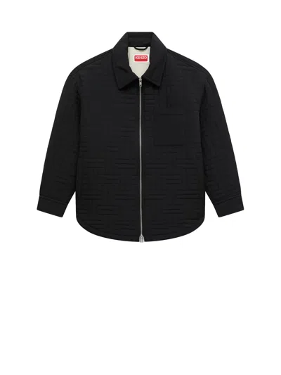 Kenzo Quilted Long-sleeves Jacket In Black