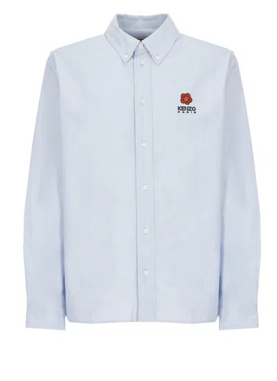Kenzo Light Blue Cotton Shirt