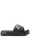 Kenzo Tiger Pool Mules In Black