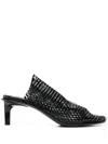 Kenzo 55mm Mesh-design Mules In Black