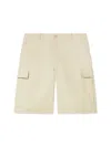 Kenzo Cargo Workwear Shorts Floral Graphic In Beige
