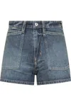 Kenzo Short In Denim In Blue