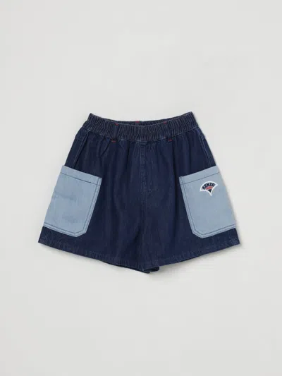 KENZO SHORTS KENZO KIDS KIDS COLOR BLUE,G82080009