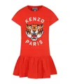 Kenzo Short Sleeve Dress In Red