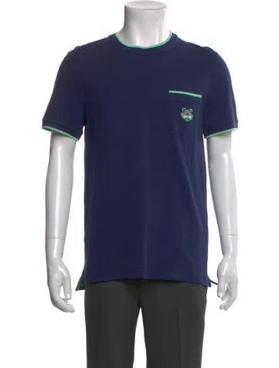 Pre-owned Kenzo Short Sleeve Shirt In Blue