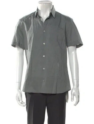 Pre-owned Kenzo Short Sleeve Shirt In Gray
