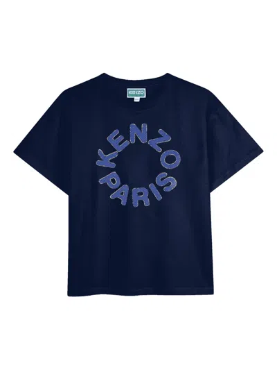 Kenzo Kids' Short-sleeve T-shirt In Blue