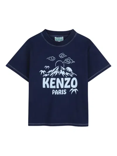 Kenzo Kids' Short-sleeve T-shirt In Blue