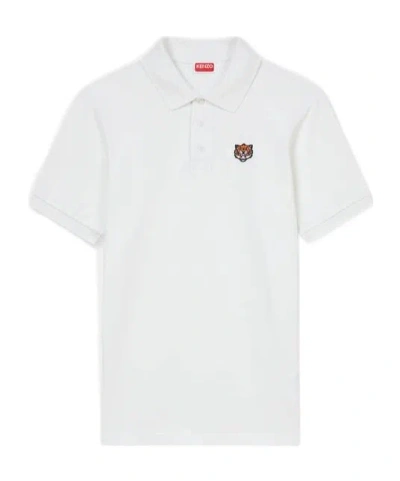 KENZO KENZO HAPPY TIGER EMBROIDERED SLIM POLO SHIRT