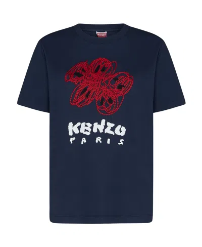 Kenzo Short-sleeved T-shirt In Blue