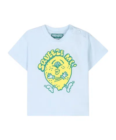 Kenzo Short-sleeved T-shirt In Sky-blue