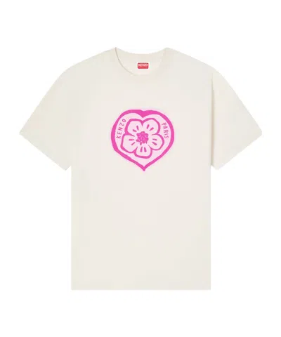 Kenzo Boke Heart Loose Fit Graphic T Shirt In Neutral
