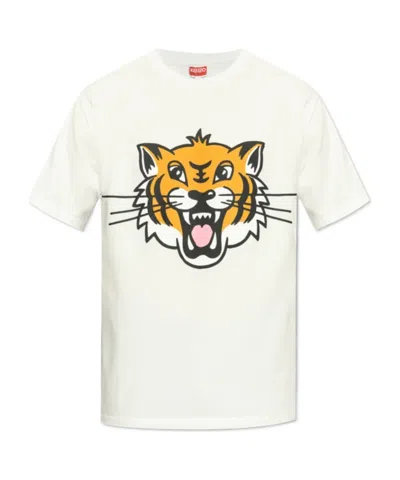 KENZO KENZO HAPPY TIGER CREWNECK T-SHIRT