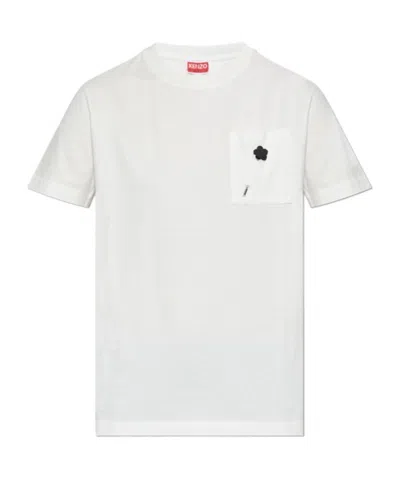 KENZO KENZO LOGO EMBROIDERED T-SHIRT