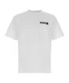 Kenzo White Classic T-shirt With Contrasting Logo Print In Cotton In White